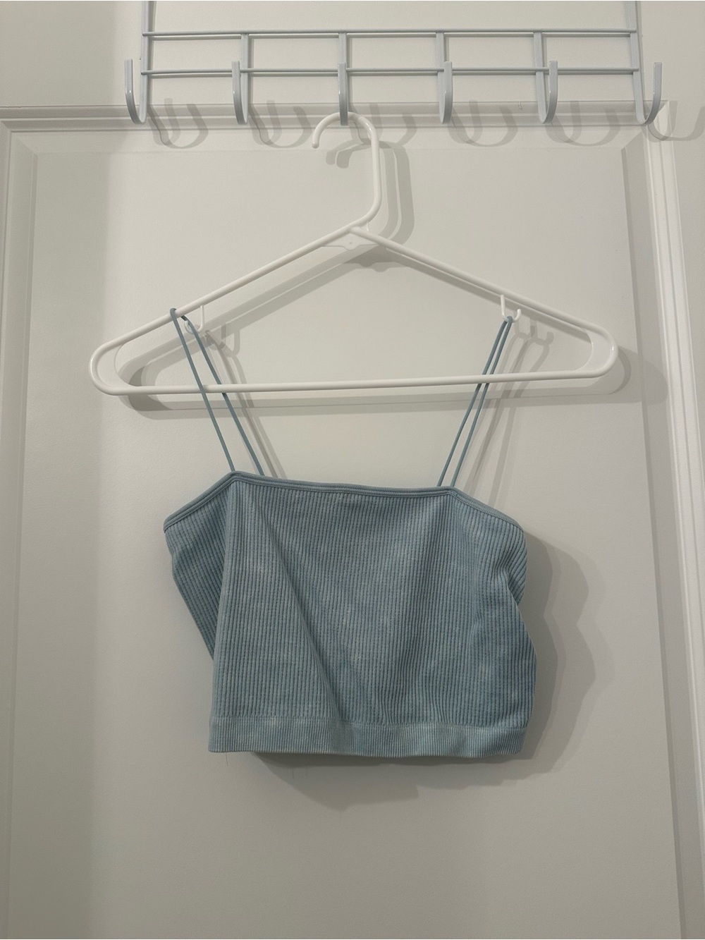 Aeropostale Ribbed Crop Top - Light Blue